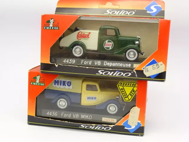 Solido 1/43 - Lot de 2 Ford V8 Castrol et Miko