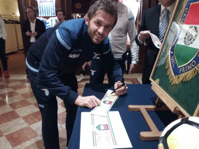 Senad Lulic fascia Captain Lazio Armband Signed Premio Primo Tricolore