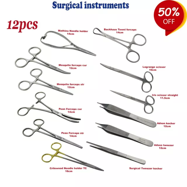 Quirúrgica Instrumentos Microcirugía Porta agujas Pinzas Dressing Hemostáticas