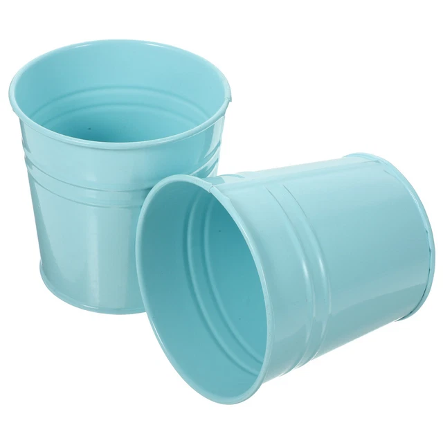 2 stücke Metall Pflanzer Blumentopf Pflanze Eimer Balkon Garten Terrassen Büro
