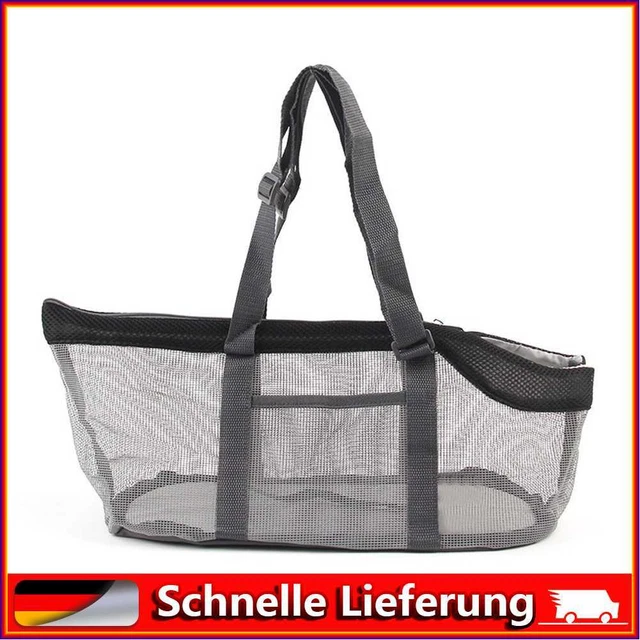 Bolso de transporte de hombro de red para mascotas, gatos, perros, bolso (Gra