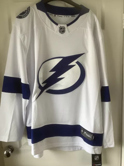 BNWT Fanatics NHL Tampa Bay Lightning Jersey White XL Tolsrod 21