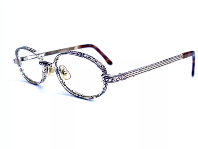 Brighton Eyeglasses Oval Silver Metal Ornate Details Life Is Beautiful 49 15 135 2