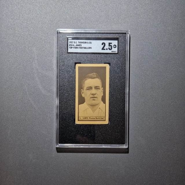 Alex James DC Thomson Topform RC Rookie Zigarettenkarte Preston N.End SGC 2.5