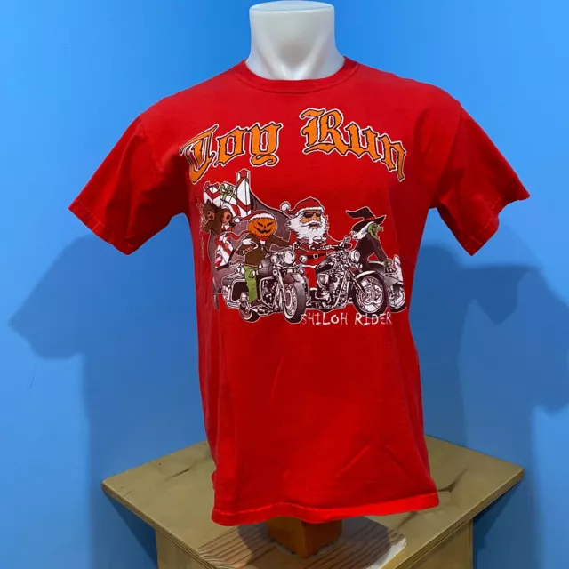 East Tennessee Toy Run T Shirt Size M VGUC Toys For Tots Shiloh Rider Biker 2