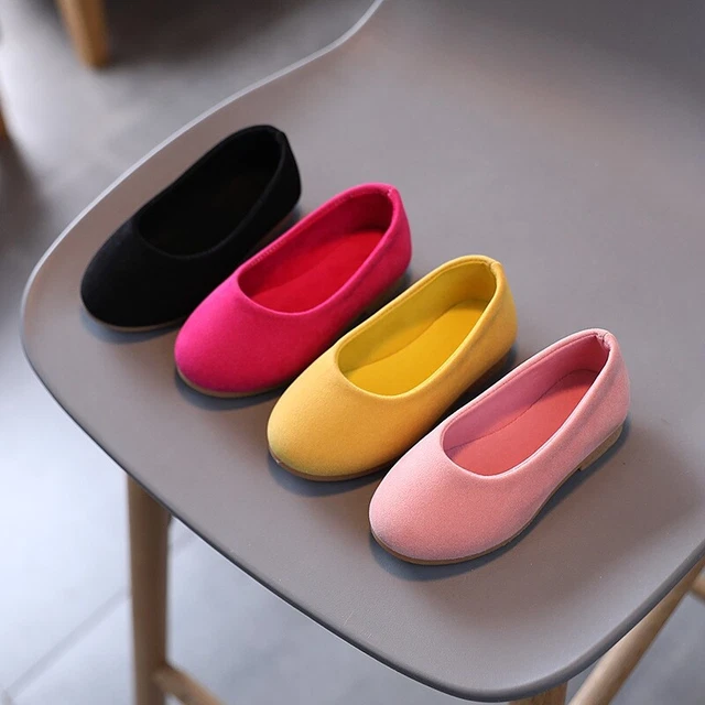 Scarpe da matrimonio principessa casual in pelle scamosciata piatte bambine scarpe da festa Regno Unito