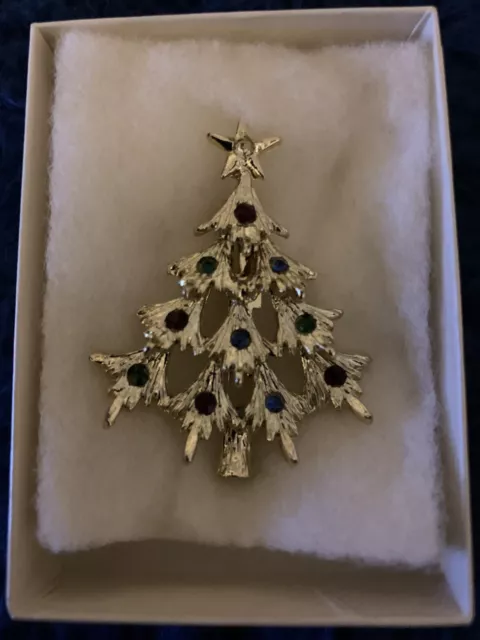 vintage christmas tree pins brooches