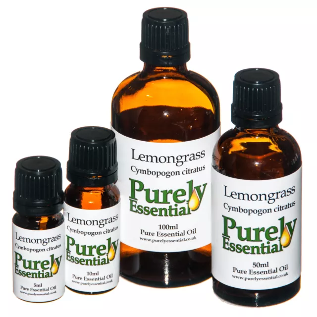 Nikura Lemongrass Essential Oil Pure & Natural 10ml, 20ml, 30ml, 50ml,  100ml, 200ml, 500ml, 1 Litre 