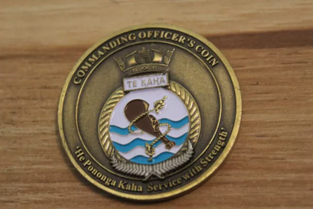 Royal New Zealand Navy HMNZS Te Kaha Challenge Coin