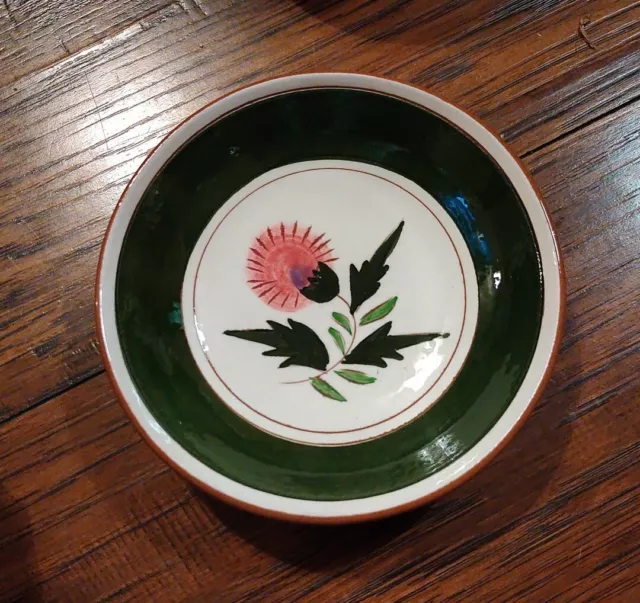 Vntg (8) Stangl Pottery Pink Thistle Fruit Dessert Bowls MCM 1x5.5 Inches