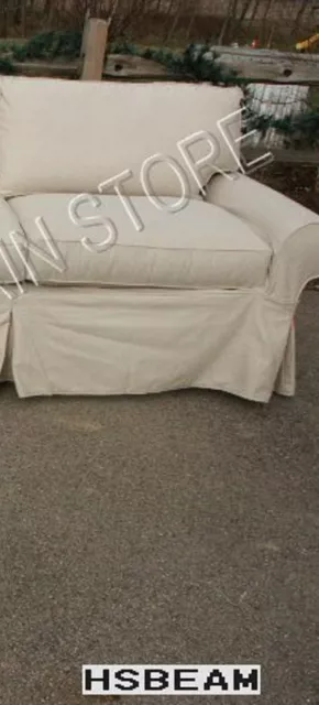 Pottery Barn Basic Sofa Sectional slipcover RIGHT ARM CHAIR NATURAL TWILL FABRIC