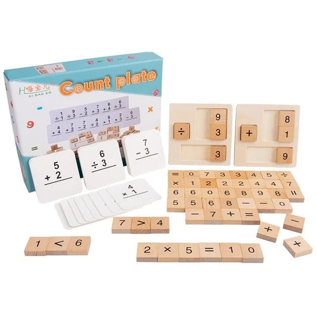 Math Addition Subtraction Learning Toy  Board Kids Brain Game Puzzle