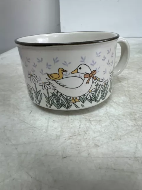 Vintage Sunny 22208 Large Birds/Floral Mug Made In Korea Soup-Coffee-Tea Cup