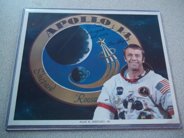 Alan Shepard autographed Apollo 14 NASA Photo