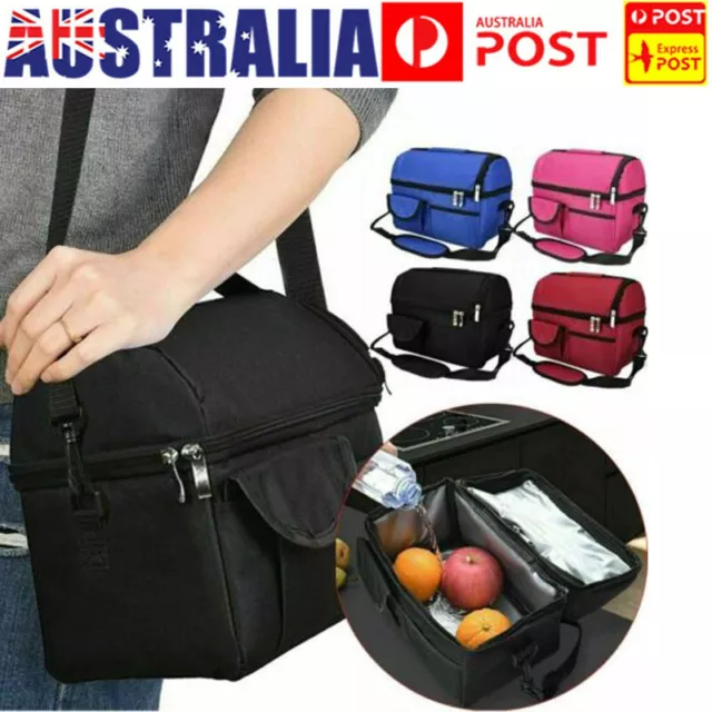 Large Insulated Lunch Bag Box Adult Kids Men Thermal Cool Food Storage Tote Bag