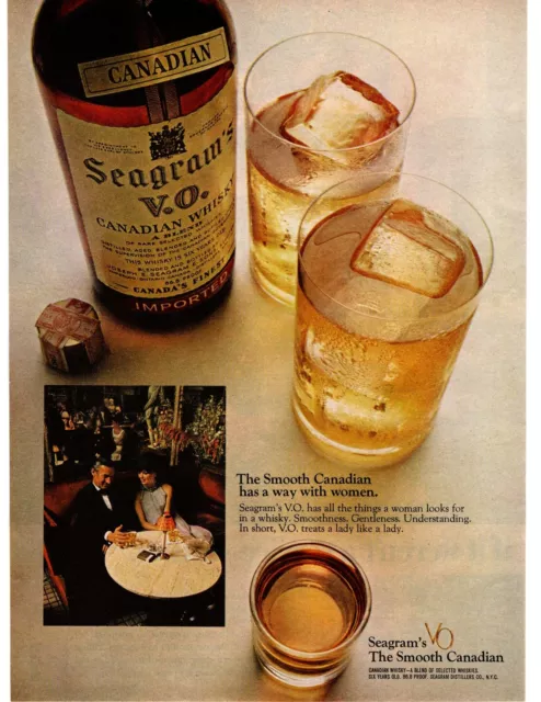 1968 SEAGRAM'S V.O. Canadian Whisky Smooth Talking Man in Tuxedo Woman ...