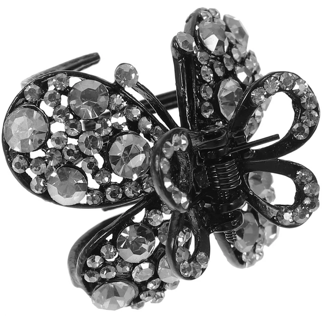 Butterfly Hair Clips Women Bling Accessories Claw Miss Hairpin
