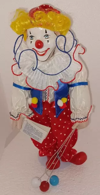 VTG Heritage Mint Company 16" BigTop Handcrafted Porcelain Clown Collection 1992