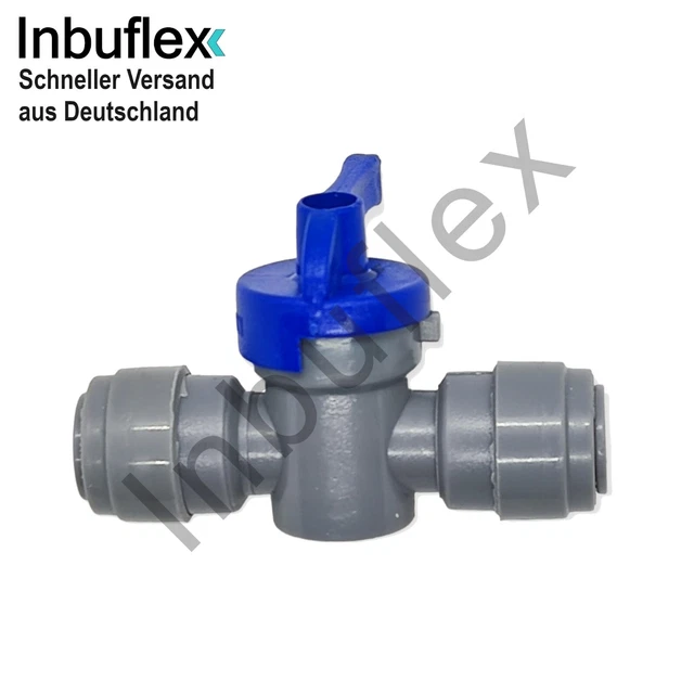 Absperrhahn Duotight 8mm (5/16) John Guest Push Fit Bier Brauen Schnellverbinder