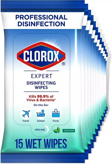 Clorox Expert Disinfecting Antibacterial Wipes Cleaning Wipes Multipack Of 15