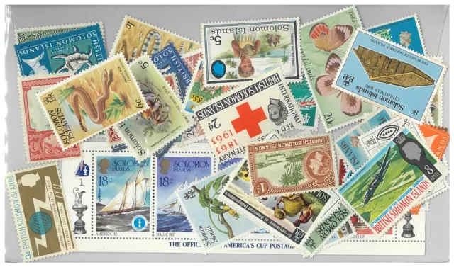 British Solomon Islands 50 Different Stamps All Mint