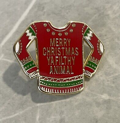 Merry Christmas Ya Filthy Animal Home Alone 2 enamel pin badge Xmas Pins UK