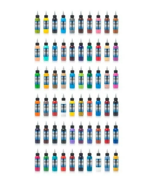 Fusion 60 Colors Set - Tattoo Inks 1/2 oz Bottles - Standard Full Collection