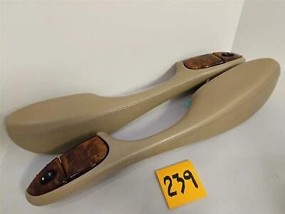 1998 Jaguar XJ8 Pair Rear Door Arm Rest Handles Switches Cashmere Used OEM #239