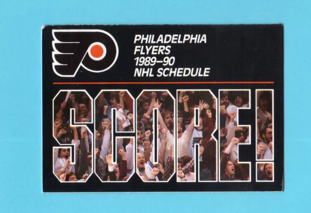 Philadelphia Flyers 1989-90  NHL Hockey Pocket Schedule