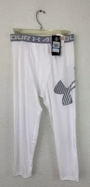 Under Armour Boys Heatgear 3/4 Leggings White Size XL