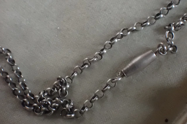 ANCIENNE CHAINE /SAUTOIR 144 cm + Belle medaille en Argent Massif Poinçonné EUR 110,00 - FR