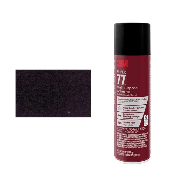 Install Bay AC301-5 Auto Carpet- Black -5-Yards & 3M Super 77 Multipurpose Sp...