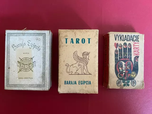 Lot de 3 Ancien Tarot