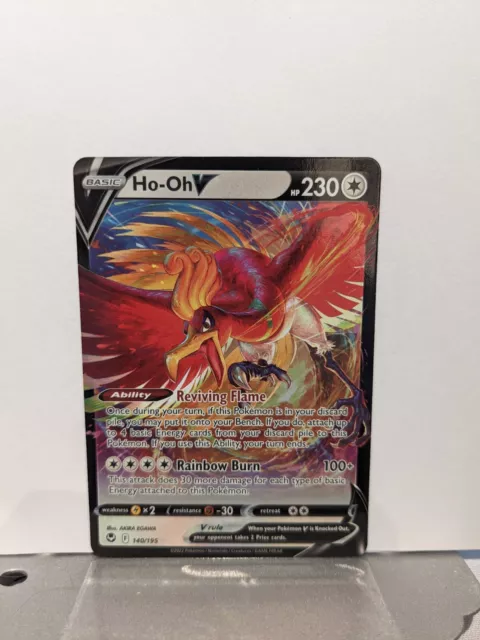 Ho-Oh V 140/195 Full Art NM/M Silver Tempest Pokemon Card