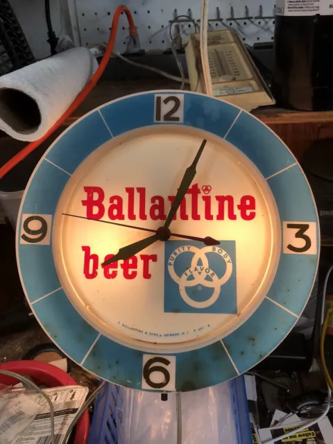 Advertising Products Ballantine Beer Clock WORKS