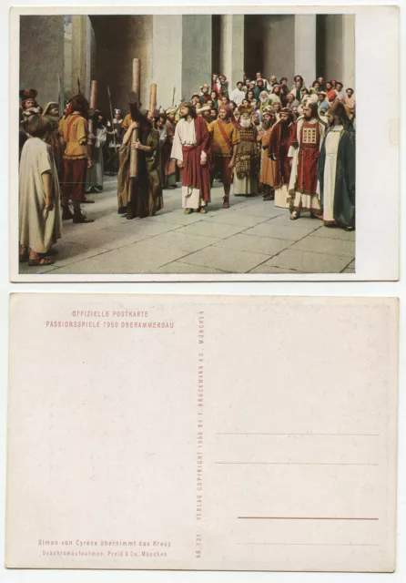 02512 - Passion Games Oberammergau 1950 - Simon von Cyrene - old postcard