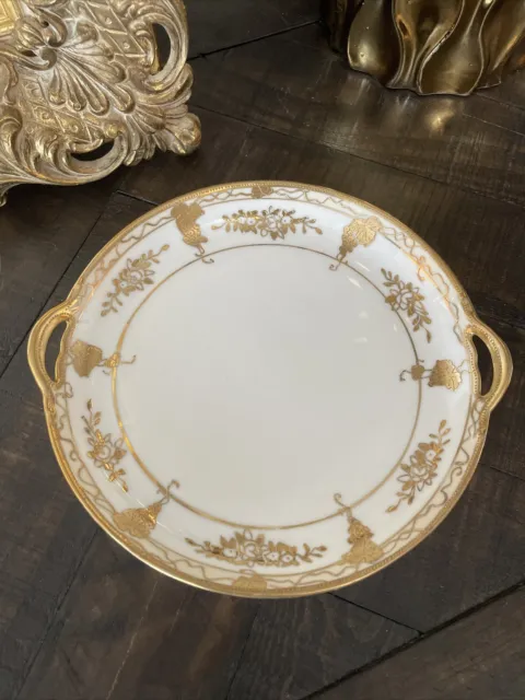 Antique NORITAKE NIPPON Hand Painted Gold Moriage 7” Plate Collectors