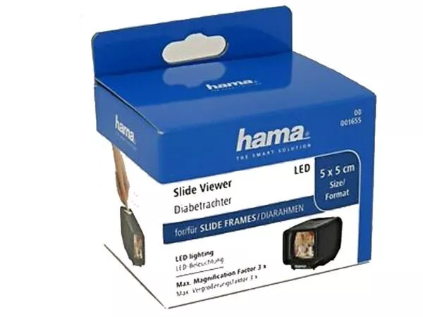 Hama 35 mm visualizzatore di diapositive 3x ingrandimento LED AA retroilluminazione batteria