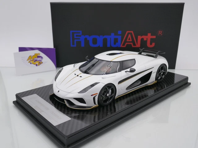 FrontiArt F079-172 # Koenigsegg Regera Baujahr 2016 " Pearl White / Gold " 1:18