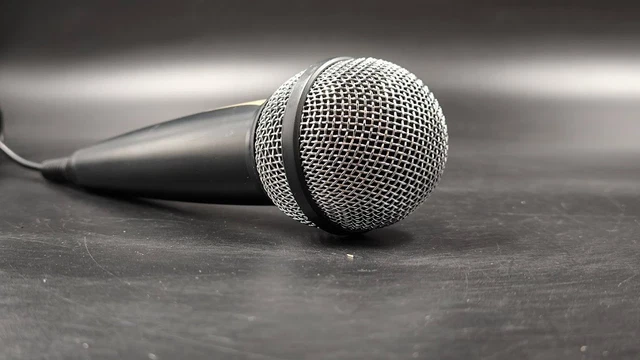 Microphone Vintage Philips SBC MD600 Noir – Avec Câble 5m, Boîte Métal Et Notice