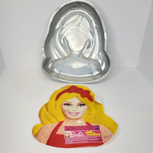 Wilton Barbie Face Cake Pan Instructions Included Baking Cooking Dish 11"x 12"