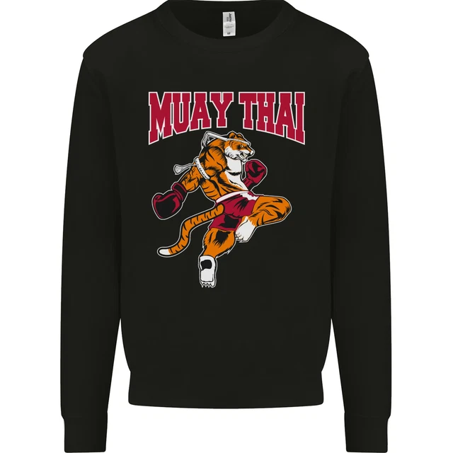 Muay Thai Tiger MMA Mixed Martial Arts Mens Sweatshirt Jumper