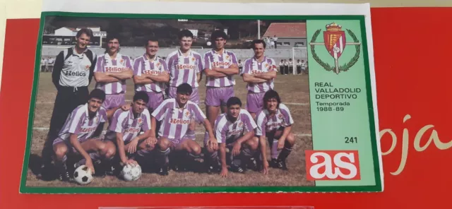 STICKER LAMINA AS 1988 1989 Fernando Hierro rookie Valladolid MUY RARO