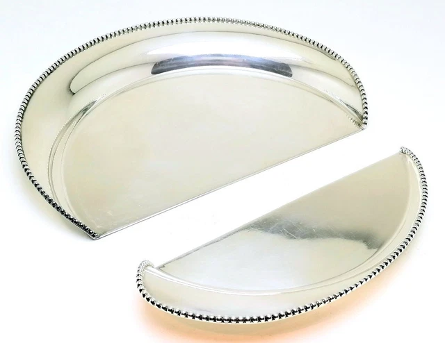 Old Beautiful Sterling Silver Crumb Tray Unique Service Hallmarked 20th Century