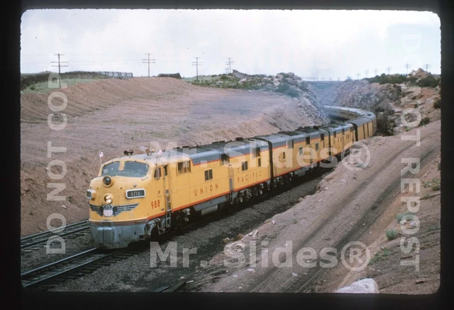 Duplicate Slide UP Union Pacific E7A 988 & 2 W/Train 101 Action