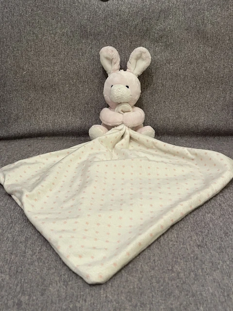 Marks & Spencer Bunny Rabbit Blankie Comforter Toy 01296198 Pink Stars M&S