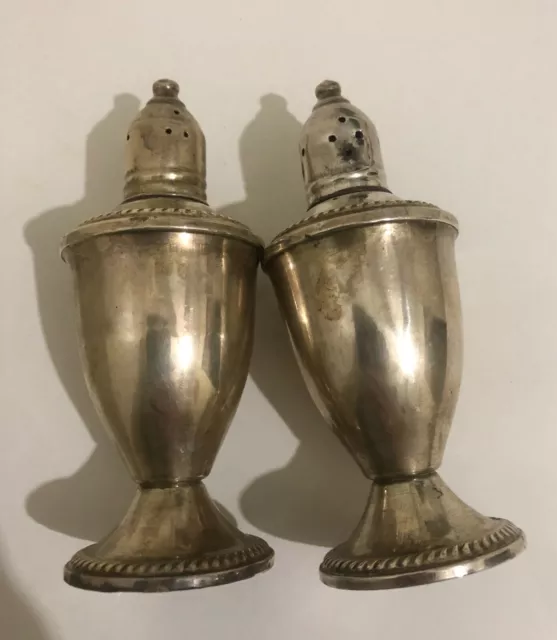 Sterling Silver Weighted Salt & Pepper Shaker By Duchin Creation Mismatched Tops