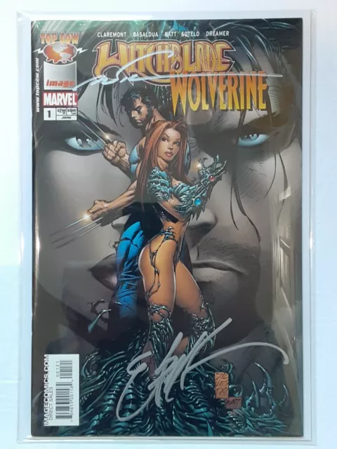 Witchblade/Wolverine #1 💥2X SIGNED Top Cow Marvel EBAS Silvestri Variant 2004