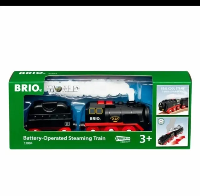 BRIO World Batterie-Dampflok mit Wassertank Lokomotive Zug Lok mit Dampf-Effekt