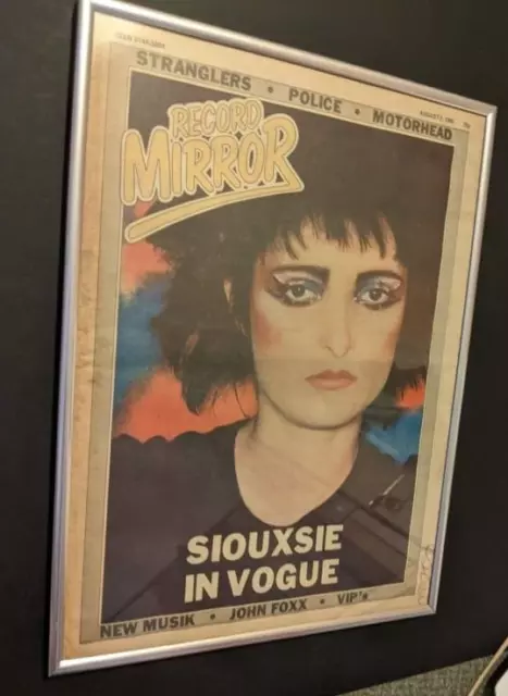 Siouxsie Sioux Framed Record Mirror Cover Vintage  1980